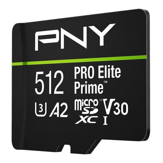 Tarjeta microSD PNY PRO Elite Prime 512 GB Clase 10 UHS-I U3 V30 A2