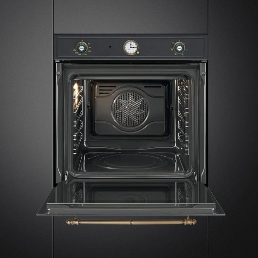 Horno Multifunción SMEG SFP67C1TAO 65L 60cm Pirolítico A Grill Pizza Antracita Bronce