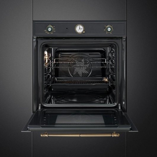 Horno Multifunción SMEG SFP67C1TAO 65L 60cm Pirolítico A Grill Pizza Antracita Bronce