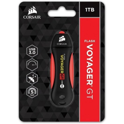 Unità Flash USB Corsair Voyager GT 1 TB USB-A 3.2 Gen 1 Nero Rosso