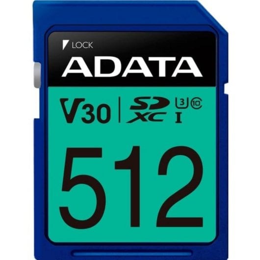 Speicherkarte ADATA Premier Pro 512 GB SDXC Klasse 10 UHS-I U3 V30 Blau