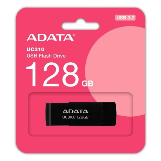 Clé USB ADATA UC310 128 Go USB-A 3.2 Gen 1 Noire Pivotante