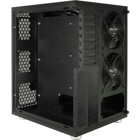 Caja PC Inter-Tech NAS-8 Torre NAS Alluminio Nero con Ventilazione e USB-C