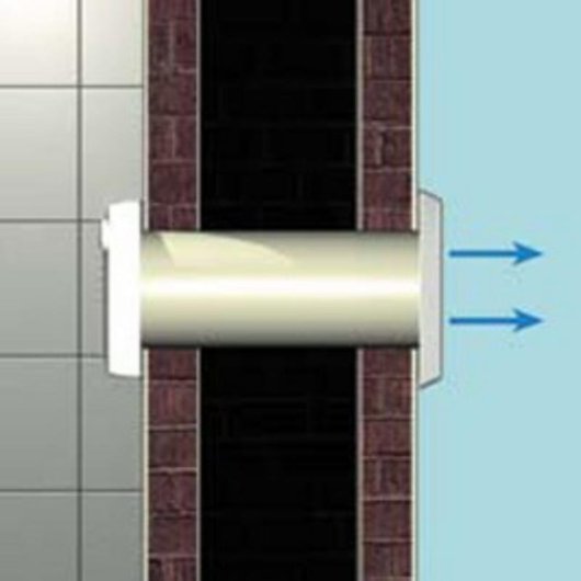 Ventilador de Pared Vortice M 100/4" LL 18W 1 Velocidad Silencioso Temporizador IPX4 Baños Compacto