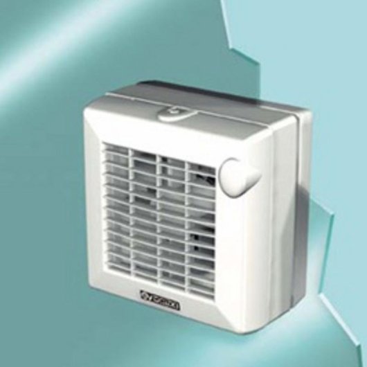 Ventilador de Pared Vortice M 100/4" LL 18W 1 Velocidad Silencioso Temporizador IPX4 Baños Compacto