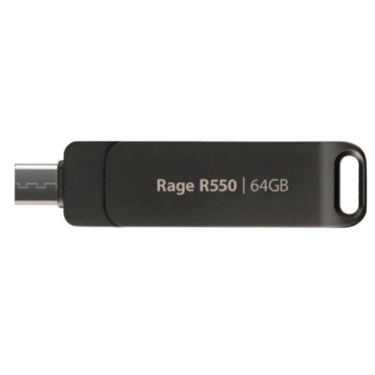 Lápiz USB Patriot Rage R550 64 GB USB-A y USB-C 3.2 Gen 1 100 MB/s