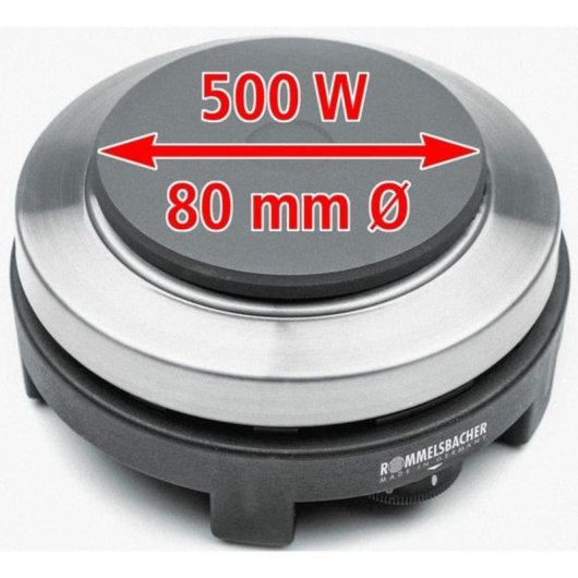 Piastra di cottura Rommelsbacher RK 501 Nero 1 zona