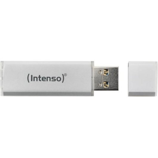Chiavetta USB Intenso Alu Line 128 GB USB 2.0 Argento con Cappuccio