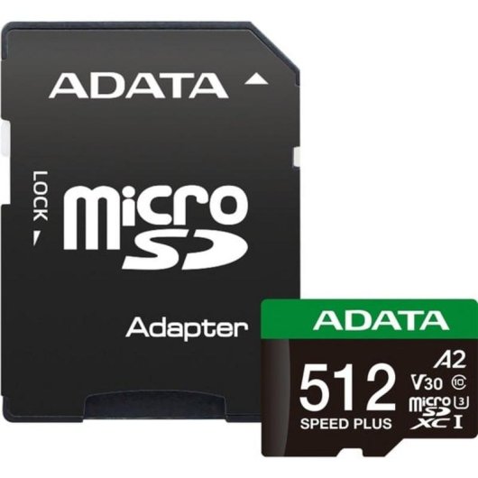 Scheda microSDXC ADATA Speed Plus 512 GB UHS-I U3 A2 V30 Classe 10