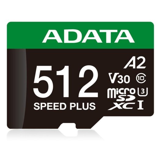Scheda microSDXC ADATA Speed Plus 512 GB UHS-I U3 A2 V30 Classe 10