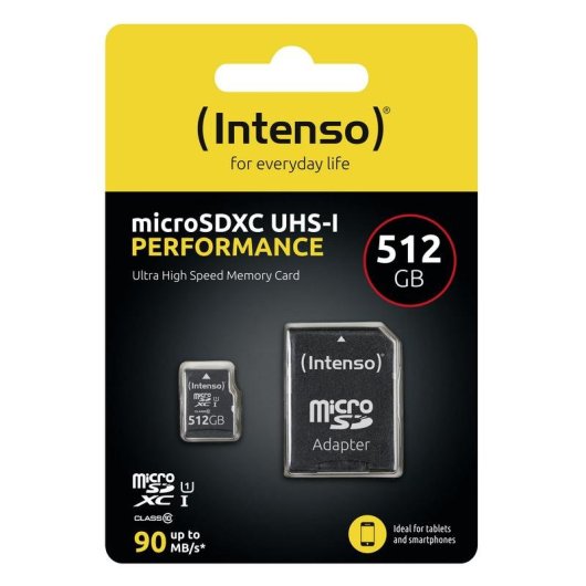 Scheda di memoria Intenso microSD 512GB UHS-I Performance CL10