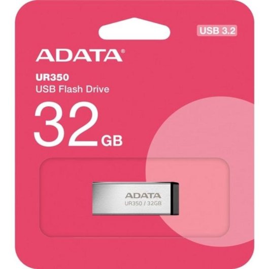 Unidad flash USB ADATA UR350 32 GB USB-A 3.2 Gen 1 negra metálica