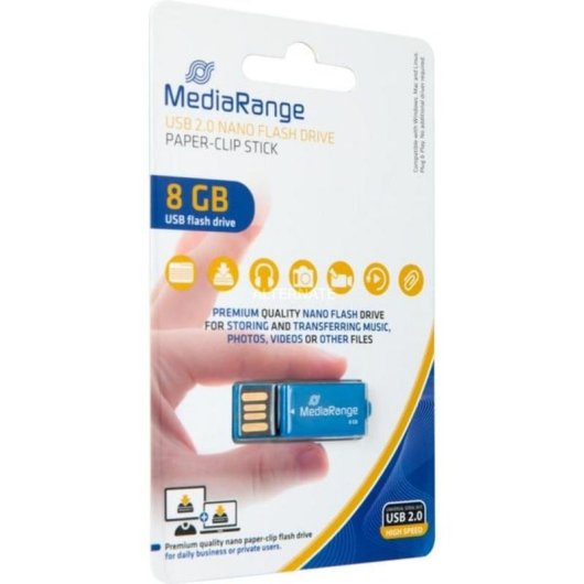 Chiavetta USB MediaRange MR975 8GB USB 2.0 blu senza cappuccio