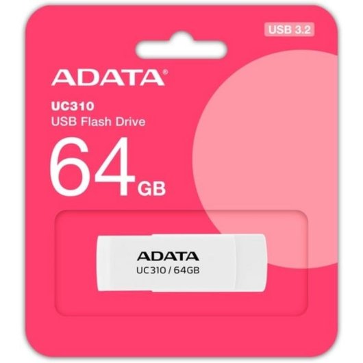Clé USB ADATA UC310 64 Go USB-A 3.2 Gen 1 pivotante blanche