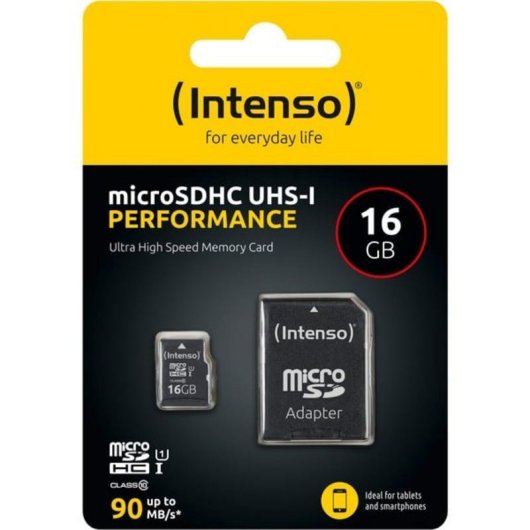 Tarjeta microSD Intenso 3424470 16 GB Clase 10 UHS-I U1 resistente