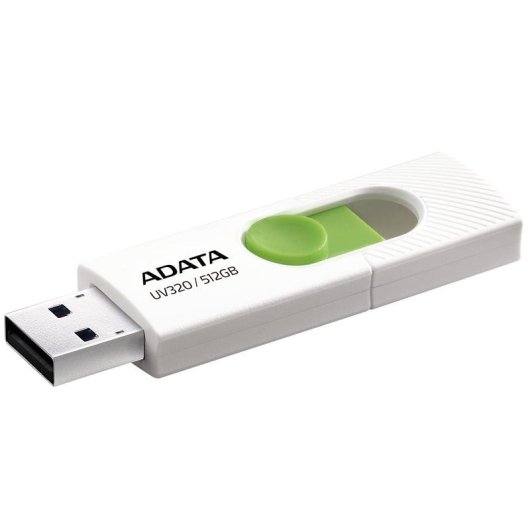 Unità flash USB ADATA UV320 512 GB USB-A 3.2 Gen 1 scorrevole verde bianco