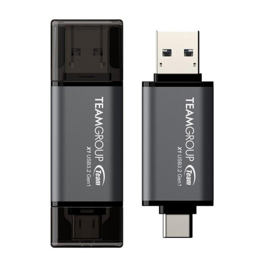 USB-Stick Team Group X1 64 GB USB Type-A und Type-C 3.2 Gen 1
