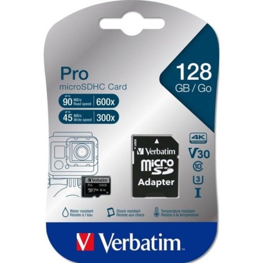 Tarjeta de memoria Verbatim Pro 64 GB microSDXC UHS Clase 10