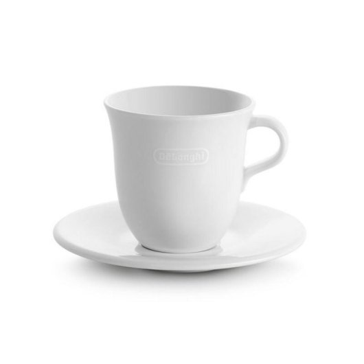 Tasse DeLonghi DLSC309 Set 2 tasses avec soucoupe porcelaine blanche