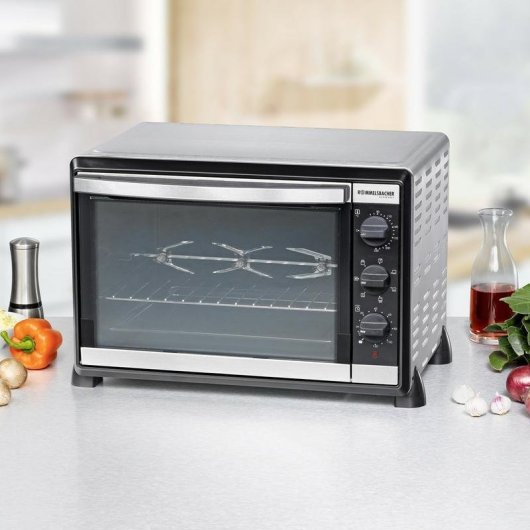Minibackofen Rommelsbacher BG 1805/E Manuelle Reinigung 42L 54,5cm Grill Edelstahl/Schwarz