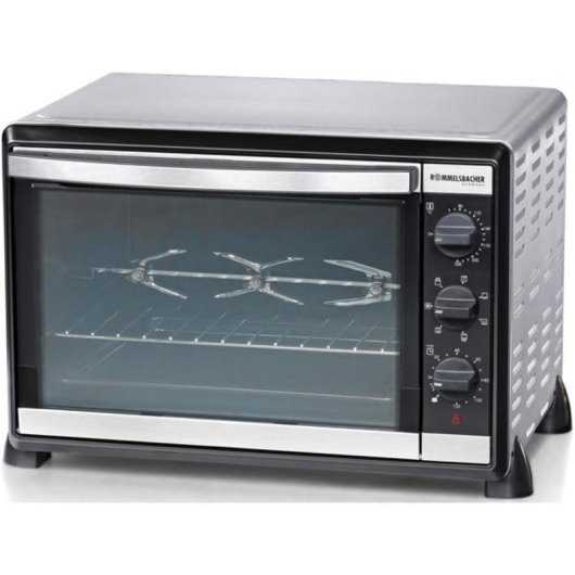 Minibackofen Rommelsbacher BG 1805/E Manuelle Reinigung 42L 54,5cm Grill Edelstahl/Schwarz