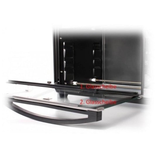 Minibackofen Rommelsbacher BG 1805/E Manuelle Reinigung 42L 54,5cm Grill Edelstahl/Schwarz