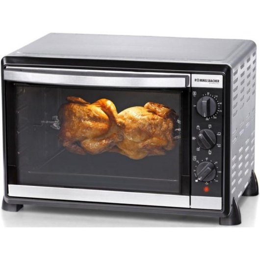 Minibackofen Rommelsbacher BG 1805/E Manuelle Reinigung 42L 54,5cm Grill Edelstahl/Schwarz