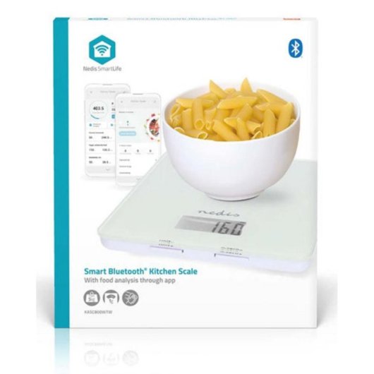 Báscula electrónica de cocina Nedis KASC800WTW 5 kg Blanco