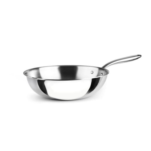 Sartén para wok Lacor TriChef 28 cm aço inoxidável alumínio
