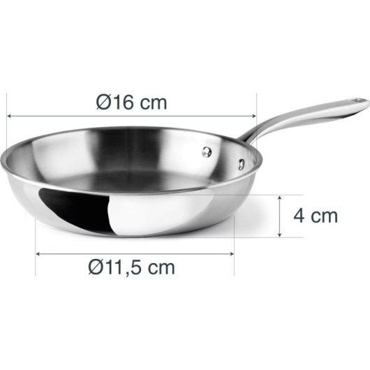 Sartén para wok Lacor TriChef 28 cm aço inoxidável alumínio