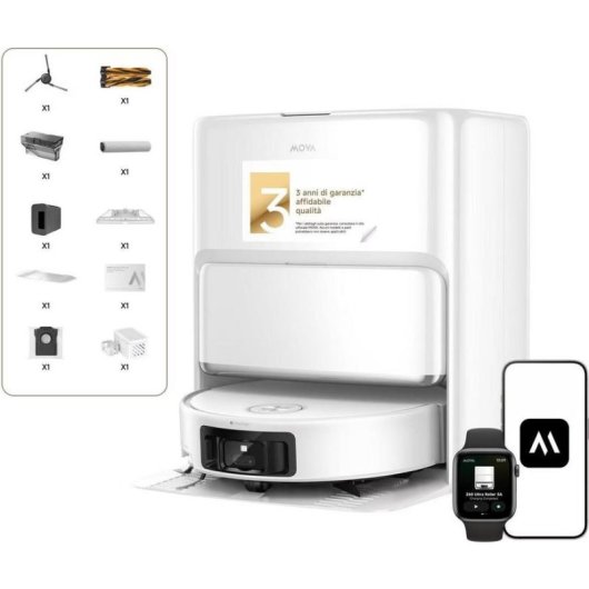 Aspirateur Robot Mova Z60 Ultra Roller SA avec Vidage Automatique Navigation LiDAR 26.000 Pa