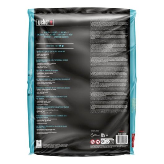 Pellets para Barbacoa Weber 8 kg Madera de Aliso
