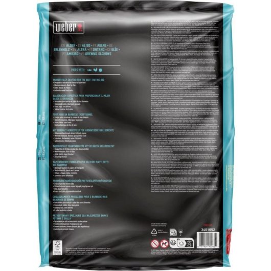 Pellets para Barbacoa Weber 8 kg Madera de Aliso