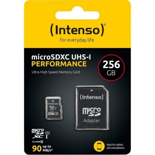Scheda microSD Intenso 256GB UHS-I Performance Classe 10