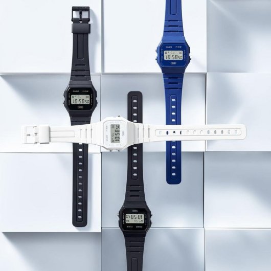 Orologio Casio F-91WB-2A1 Digitale Blu Resina