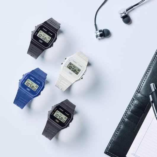 Orologio Casio F-91WB-2A1 Digitale Blu Resina