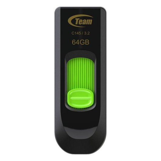 Unidad flash USB Team Group C145 64 GB USB tipo A 3.2 Gen 1 deslizable negro verde