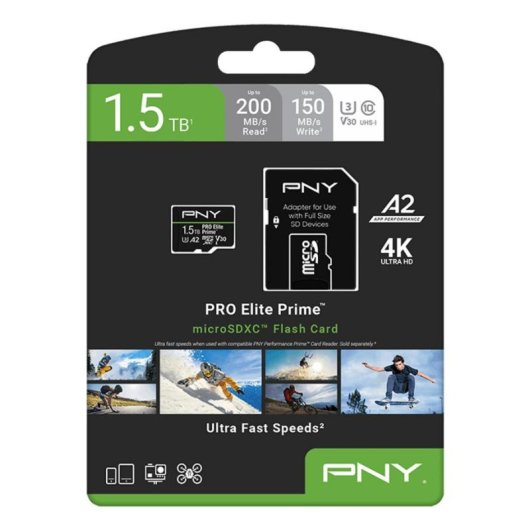 Scheda microSD PNY PRO Elite Prime 1,5 TB Classe 10 UHS-I U3 V30 A2