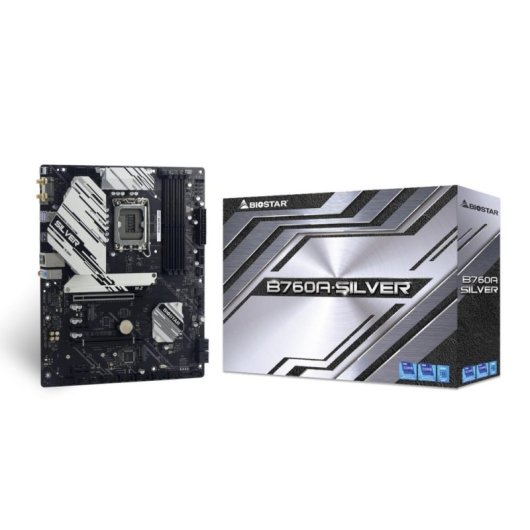 Carte mère Biostar B760A-SILVER Intel B760 LGA1700 DDR5 ATX 2.5GbE RGB TPM