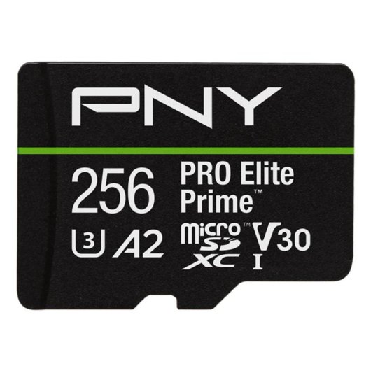 Carte microSD PNY PRO Elite Prime 256 Go Classe 10 UHS-I U3 V30 A2
