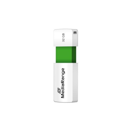 USB-Stick MediaRange MR973 32 GB USB 2.0 Schiebemechanismus grün weiß