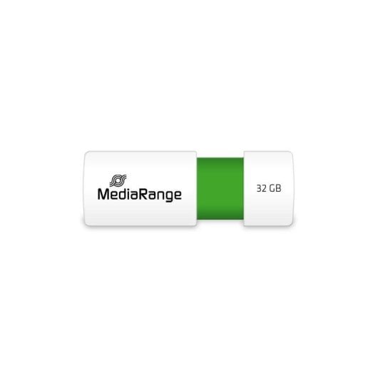 USB-Stick MediaRange MR973 32 GB USB 2.0 Schiebemechanismus grün weiß