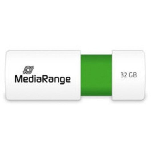 USB-Stick MediaRange MR973 32 GB USB 2.0 Schiebemechanismus grün weiß