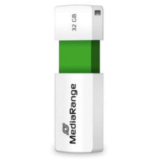 USB-Stick MediaRange MR973 32 GB USB 2.0 Schiebemechanismus grün weiß
