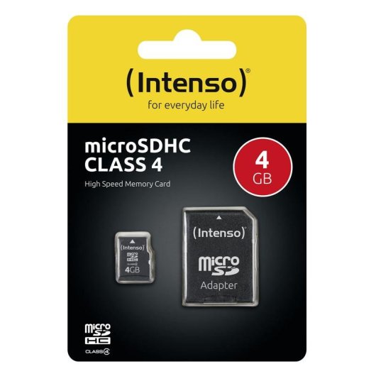 Carte mémoire Intenso 3403450 MicroSDHC 4 Go Classe 4 résistante