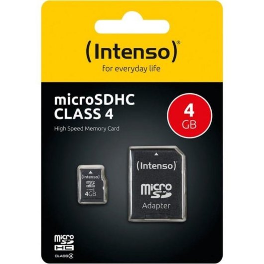 Carte mémoire Intenso 3403450 MicroSDHC 4 Go Classe 4 résistante