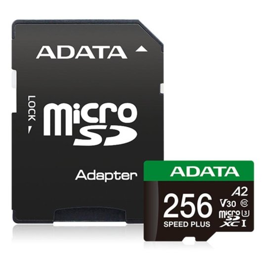 Tarjeta microSDXC ADATA Speed Plus 256 GB UHS-I U3 A2 V30 Clase 10