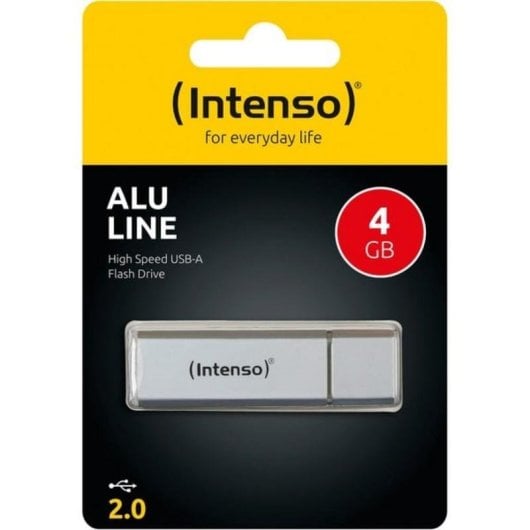 Clé USB Intenso Alu Line 4 GB USB 2.0 Argent avec capuchon