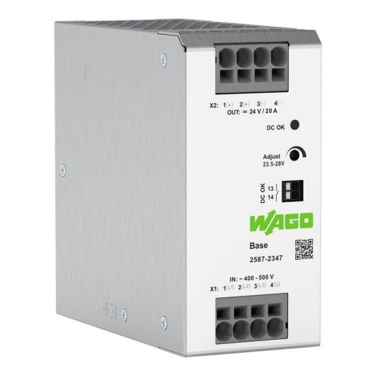 Fuente de alimentación Wago 2587-2347 480W 24V 20A IP20 para interior