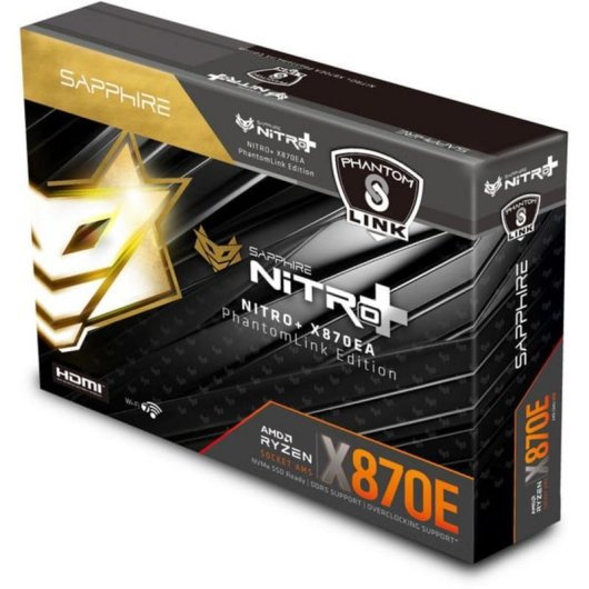 Placa Base SAPPHIRE NITRO+ X870EA WIFI7 AMD X870E AM5 DDR5 ATX WiFi 7 RGB